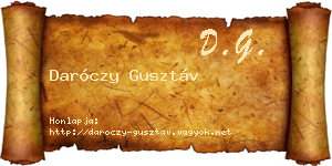 Daróczy Gusztáv névjegykártya