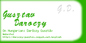 gusztav daroczy business card