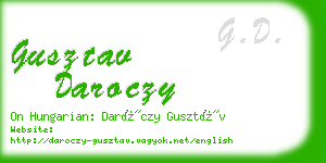 gusztav daroczy business card